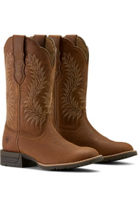 2026 Ariat Womens Hybrid Ranchward W Toe Western Boot 10063901 - Frontier Brown